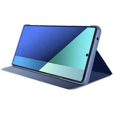Für Xiaomi Redmi Note 13 Pro 4G/Poco M6 Pro 4G Lederhülle Spiegeldesign Sichtfenster Ständer Handyhülle