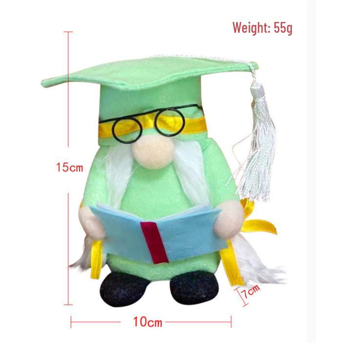 Graduation Plush Doll with Cap & Gown - Commemorative Gift
