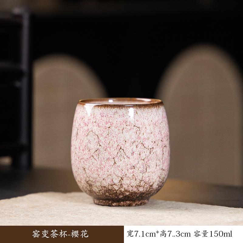 Japanese Style Ceramic Tea Cup Kiln Transformation Household Kung Fu Tea Cup Personal Single Cup Water Mugs Drinkware 150ml New