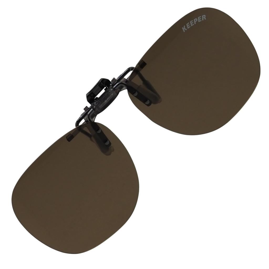 Made in Japan Polarized UV Ultra 9319 [cliponkeeper] Clip-on Sunglasses, Protection, Lightweight, Flip-Up Design, Oversized, Stylish, (Polarized BR)