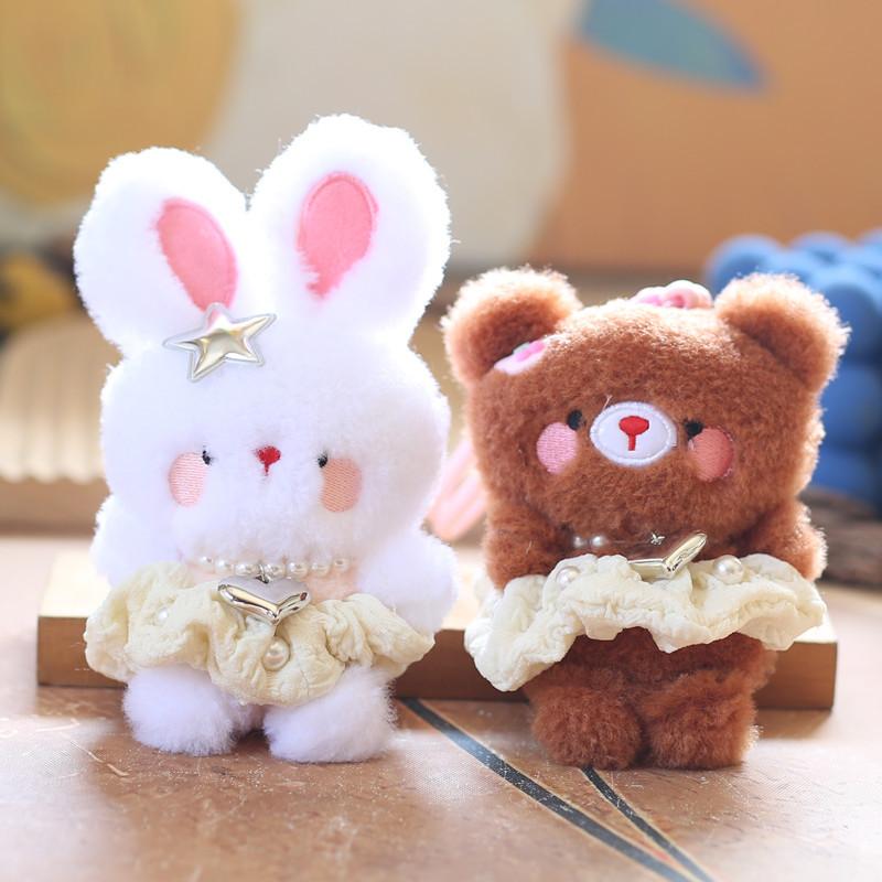 Cute Little Rabbit Pendant Plush Toy Doll Bear Schoolbag Hanging Decoration Keychain Doll Doll