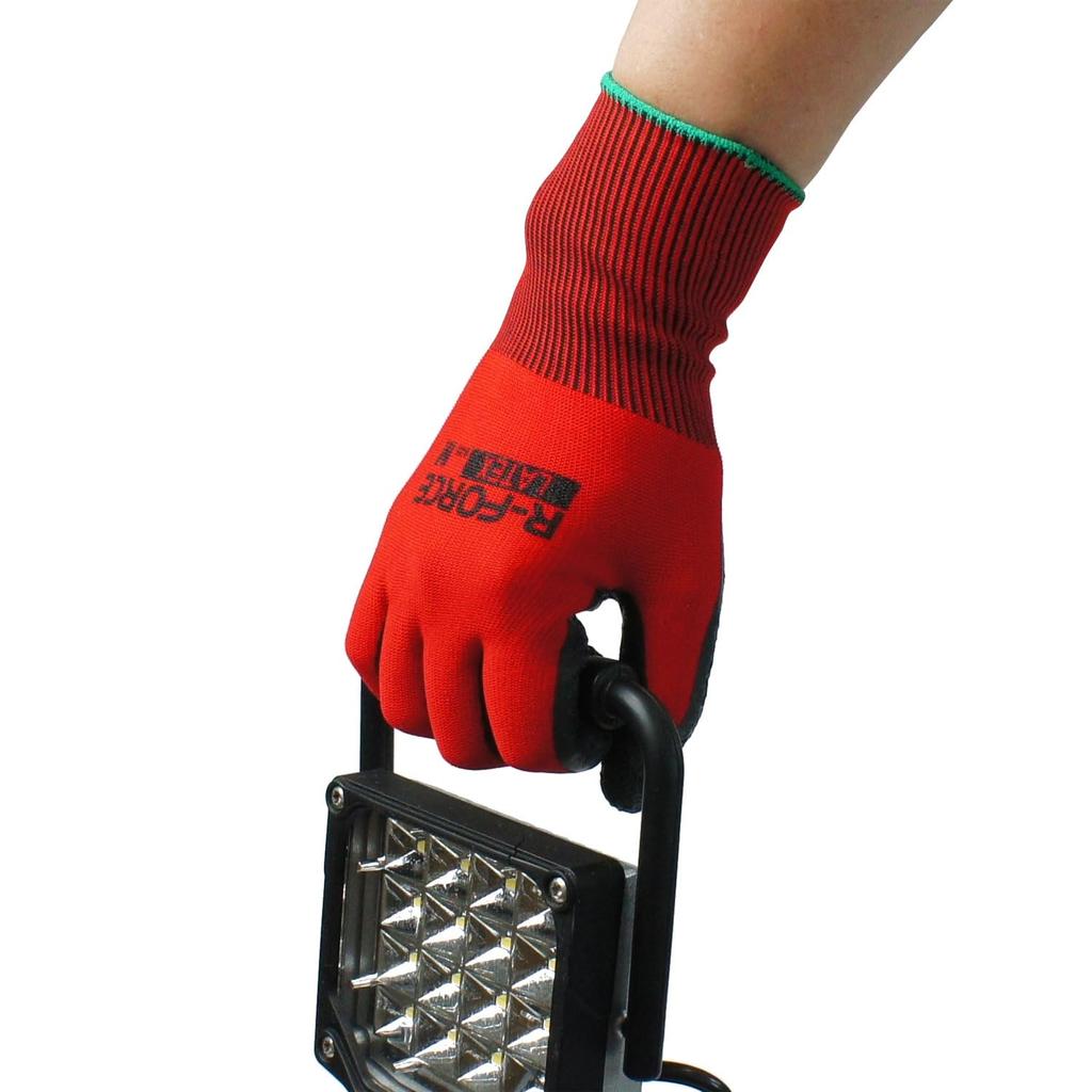 Natural Rubber Backless Size AG7810 [ACE] [Bulk Purchase] [10-Pack] Gloves, R-Force, Red, L,