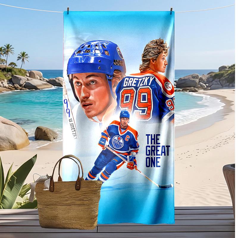 Wayne Gretzky Printed Beach Towel Quick Dry Soft TowelPortable Large Rectangular Beach Blanket for Travel Swimming Pool