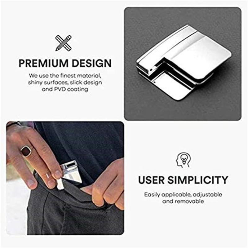 Multi-functionZinc Alloy Belt Clip Lazy Belt Cordless Buckle Belt Scam Waistband Pants Skirts T-shirt Suit Pants Belt