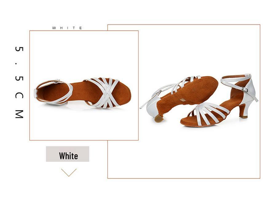 Damen Latein Tanzschuhe, Mittlerer Absatz, Abriebfest, Weiche Sohle, Hoher Absatz, Damen Performance Schuhe für Innen