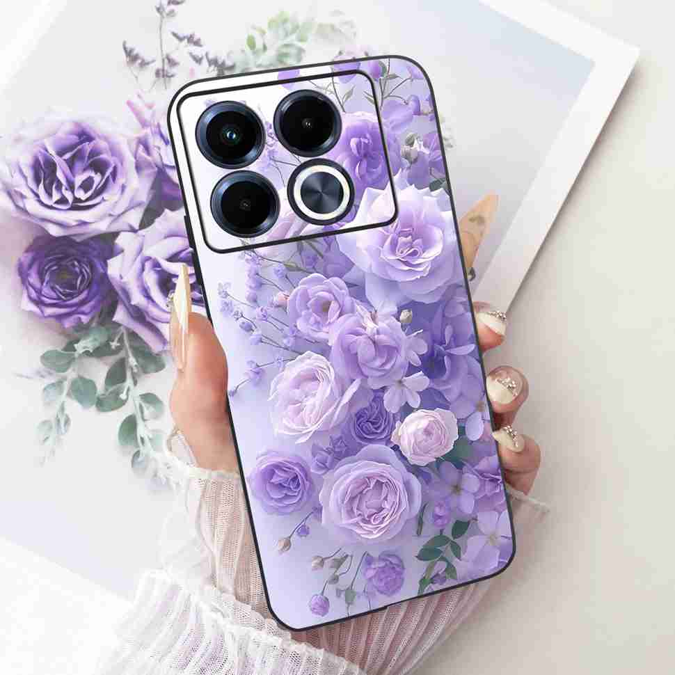 Colorful Butterfly Fashion For Infinix Note 40 5G X6852 Case Silicone TPU Black Cover For Infinix Note40 5G Bumper Shell Fundas