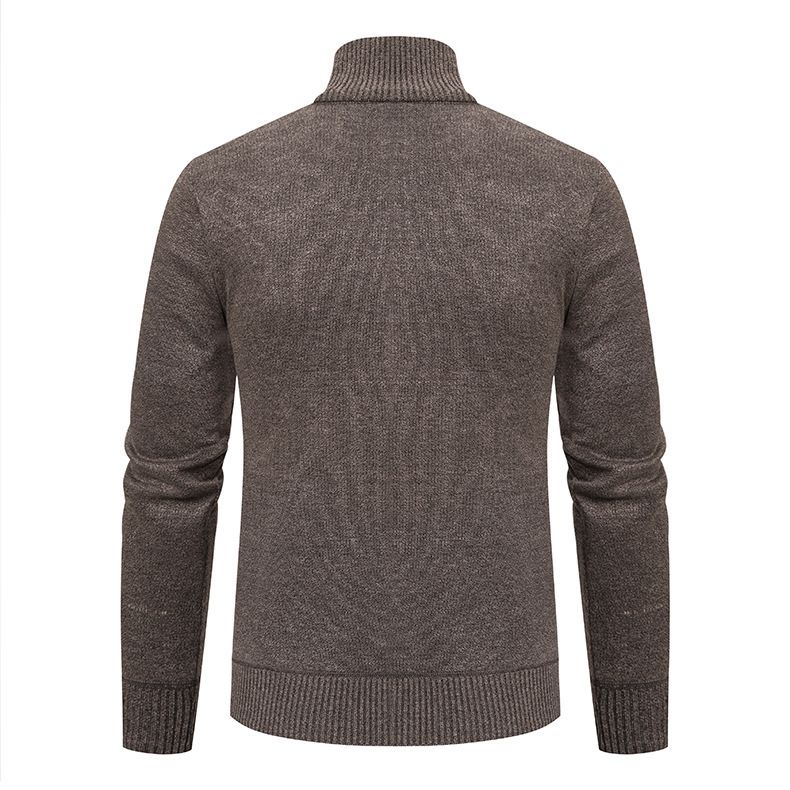Winter Herren Strickjacke Pullover Jacke Stehkragen Gestrickt Dick Gestrickter Pullover