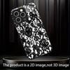 Trendy Black & White Lace phone case mobile phones for iphone 17 pro max cover Glass for iPhone 17 16 15 14 13 12 11pm Pro Plus