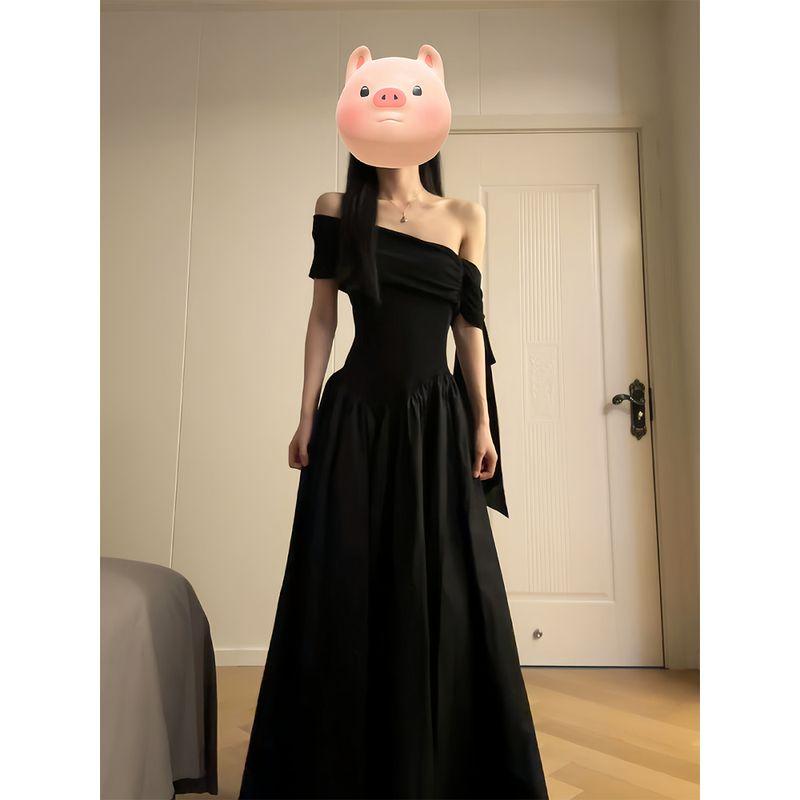 

Plus size Plus Size Ladies Pure Desire for Sexy Style Women s Summer Dress New arrival silm Slim Looking Long Dress Off-the-shoulder dress XL