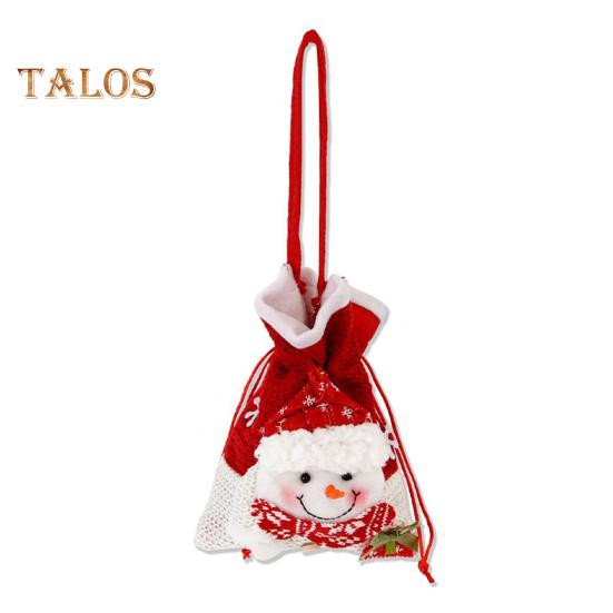 

Рождественская сумка для сладостей, снеговик, Санта-Клаус, олень, кукла, сумка, держатель для рождественских подарков, подарочные пакеты для кануна Рождества Snowman