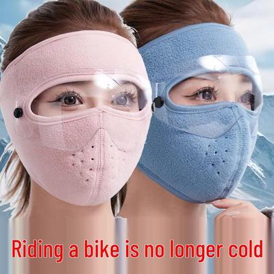 Masque d'hiver chaud intégral avec protection du cou et des oreilles - Anti-poussière, épaissi, coupe-vent, masque de cyclisme pour temps froid