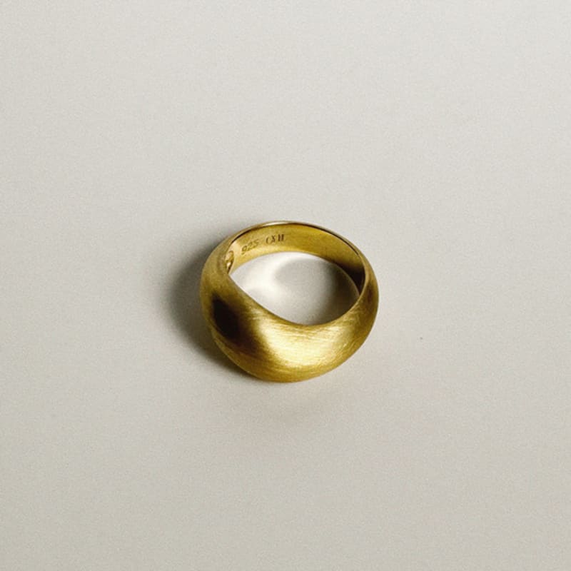 oar [Silver925] oar Cloud Volume Ring [Matte Gold]