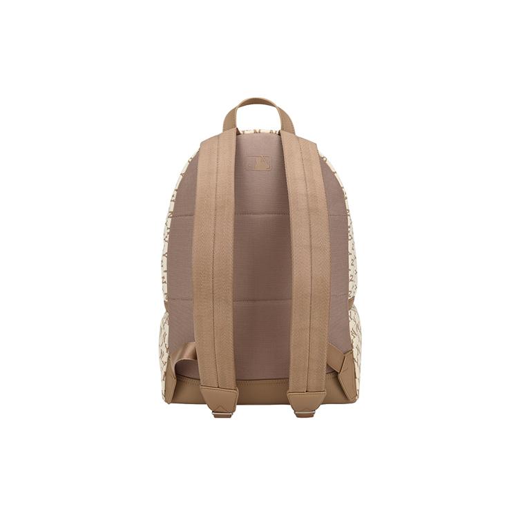 New MLB Monogram Collection Nylon Backpack Large Size Unisex Beige 32BG10941-50B