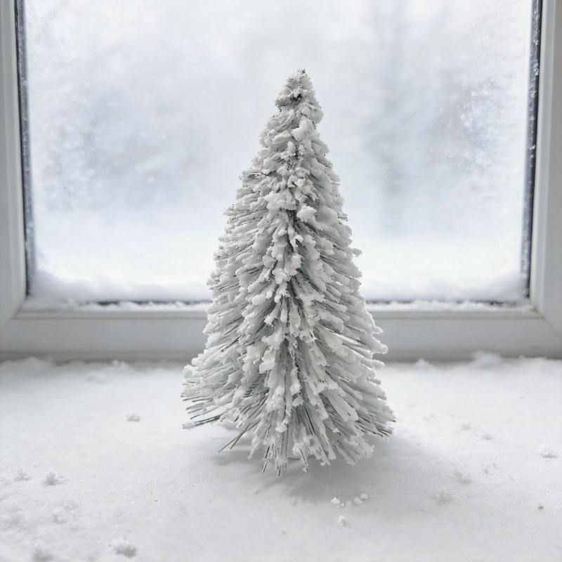 Mini Encryption Snow Frost Christmas Tree, Christmas New Year Party Home Table Ornaments Decorations Gifts,Xmas Supplies