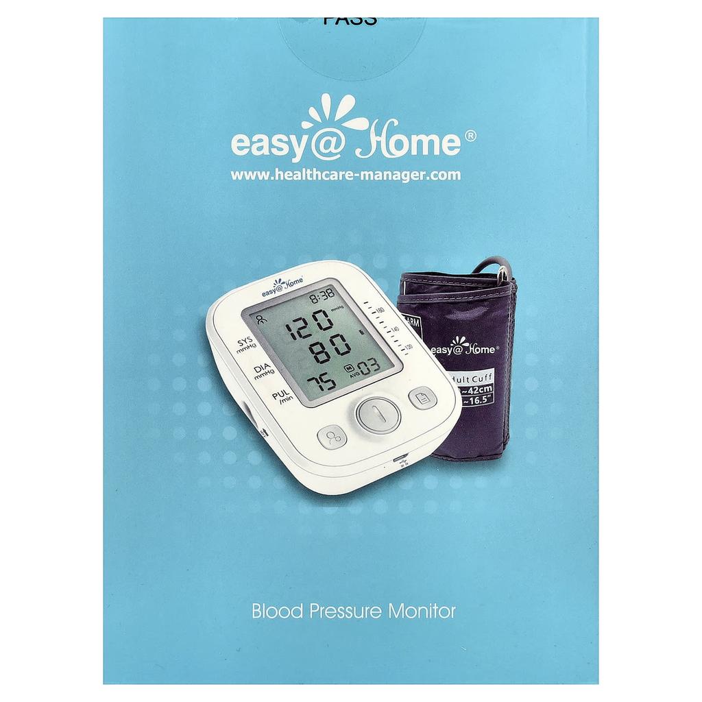 Easy@Home, Blood Pressure Monitor, 1pc