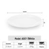 White Melamine Round Plate - Imitation Porcelain Tableware, Shallow Buffet Dinnerware Dish.
