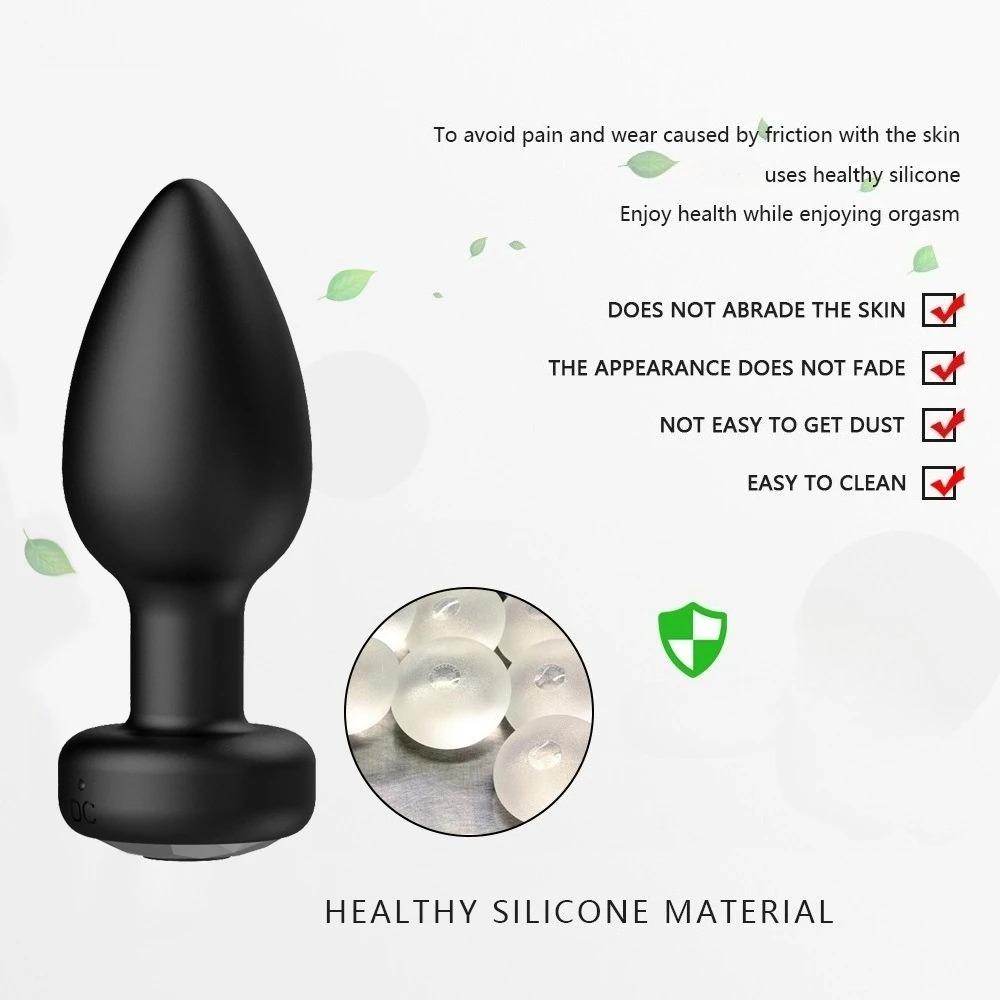 Wireless Control Anal Vibrator Silicone Smart Waterproof Sex Toy Prostate Dildo Masturbators Massager Gay Butt Plug Adult Erotic