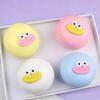 Cartoon Sausage Mouth Stress Ball Bun Squeeze Fidget Big Eyes Steamed Toy Soft Stretchy Decompression Dumpling
