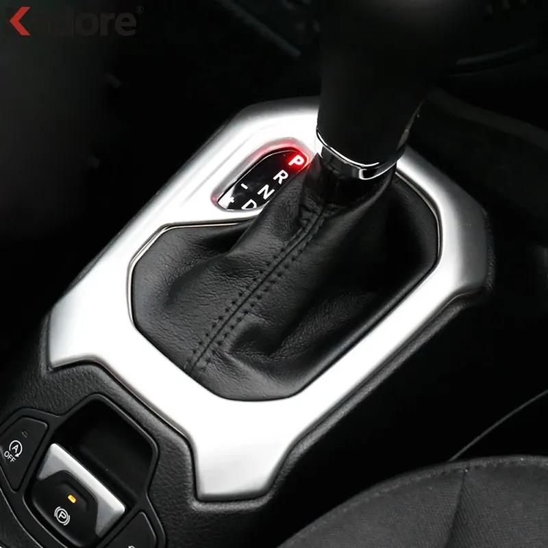 Car Interior Accessories For Jeep Renegade 2014 2015 2016 2017 2018  Matte Center Console Gear Shift Box Panel Cover Trim