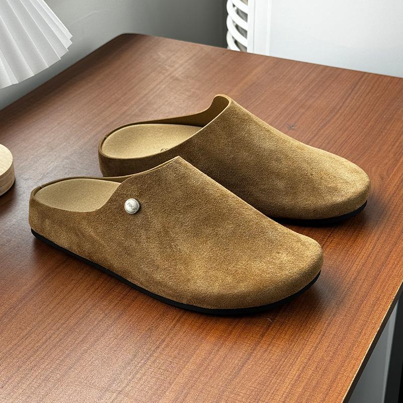 Slippers men wear platform Boken shoes men increase height casual lazy outdoor bag head half slippers 85167-Z