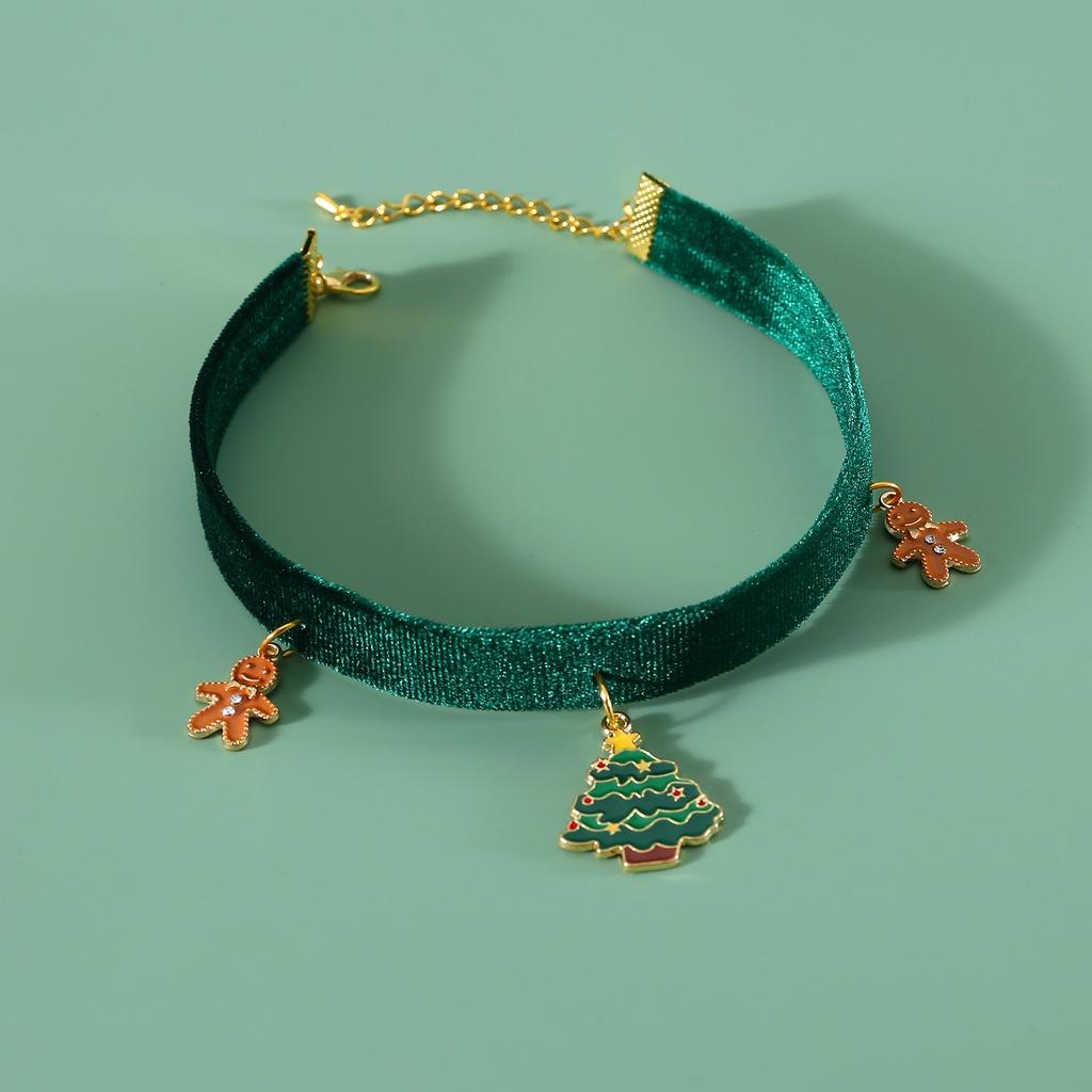 

Velvet Christmas Pet Necklace With Candy Gift Box Collar White Velvet Xmas Theme StyleB,XS20-27cm
