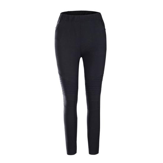 Kadın Moda Düz Renk Elastik Bel Bandı Slim Skinny Kalem Pantolon