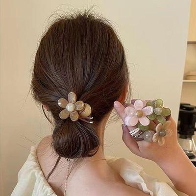 Hochelastisches Blumen-Haargummi, Damen-Haarseil, Haaraccessoire, Süßes Haargummi für Pferdeschwanz/Dutt, Kopfschmuck