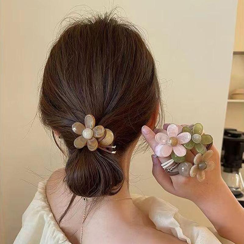 High-elasticity Flower Hair Tie, Women's Hair Rope, Hair Accessory, Sweet Ponytail/bun Hair Tie Headpiece