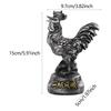 Lucky Rooster Figurine Tabletop Decoration 9.7×5×15cm Wear Resistant for Lucky Blessing Lightweight Versatile Resin