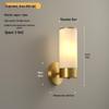 Nordic Luxury All-Copper Wall Lamp for Hotel, Clubhouse, Study, Showroom, and Bedroom.