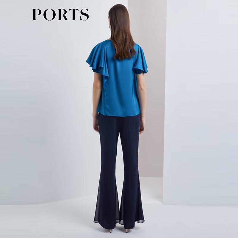 

PORTS Женские повседневные брюки клеш с разрезом и высокой посадкой M