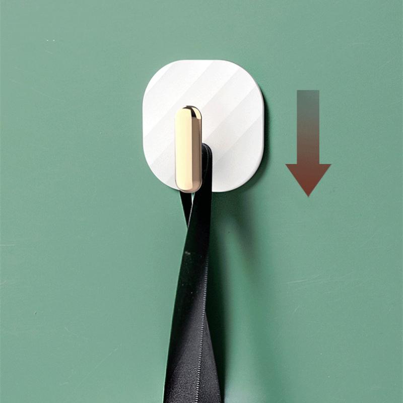 4Pcs Punch-free Hooks Strong Viscose Adhesive Hook Door Wall Bathroom Kitchen Key No Trace Viscose Coat Hook