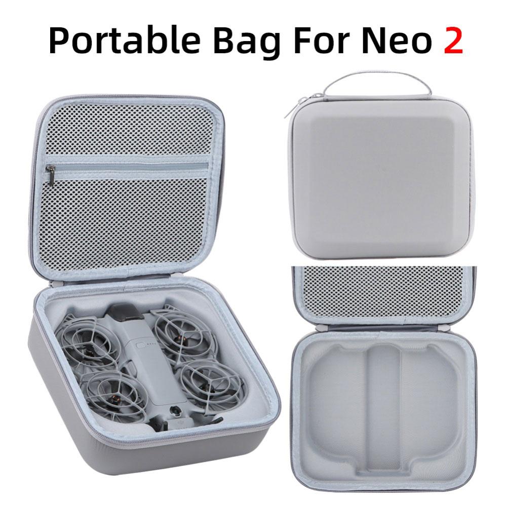 1pc Portable PU Leather Carrying Case For DJI NEO2 Outdoor Portable Crossbody Hard Shell Bag Accessory Box