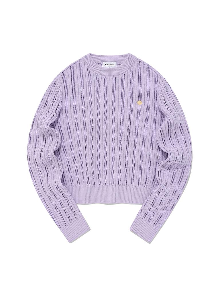 COVERNAT WOMAN Crochet Knit Lavender
