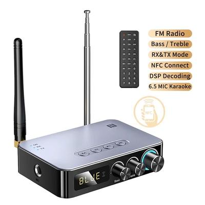 M9 M9Pro Bluetooth Audio Receiver Transmitter DSP Wireless Adapter NFC/AUX/RCA/USB U-Disk/TF/6.5 Mic Karaoke/Coaxial/FM Radio