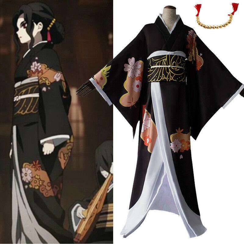 No Demon Slayerkimetsu Yaiba Kibutsuji Muzan Cosplay Costume Kimono Halloween