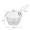 AD23-Folding Fry Basket Mesh Container 7 Inch Foldable Deep Fryer Basket With Handle For Frying And Food Presentation
