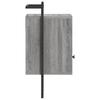 Wall Mounted Nightstand Grey Sonoma 40 x 30 x 61 cm Particleboard