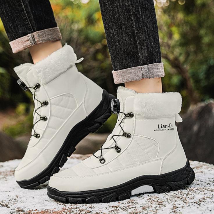Winter New Warm Snow Boots Piled and Thickened Men s Cotton Shoes High-top  Boots Trendy Young Men s Shoes 39 чёрный