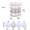 24Pcs Sparkling Velvety Christmas Ball Decorations Shatterproof Decorative Baubles Ornament for Christmas Tree Mantels