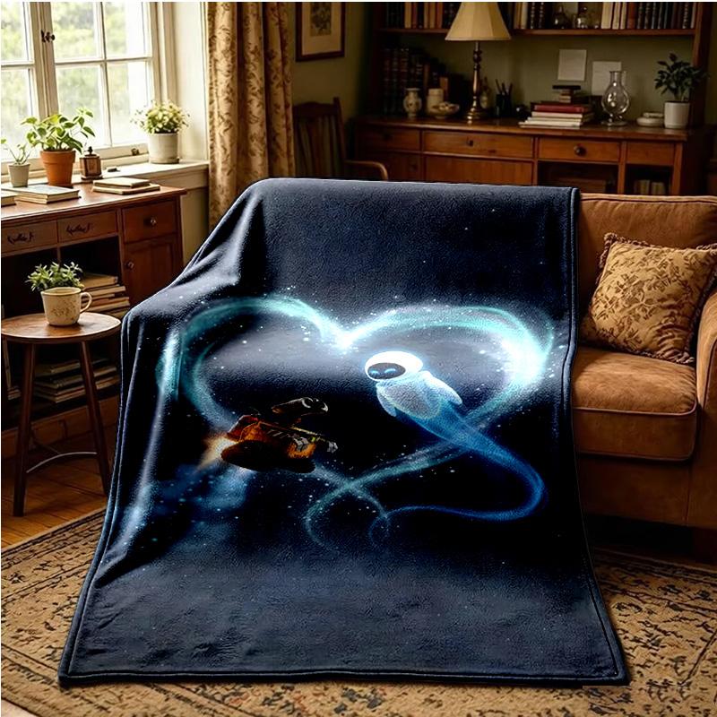 Heart In Space Adventure Throws Blanket Flannel Blankets Plush for Couch Bed Gifts for Men Women Travel picnic blanket Christmas fan gifts