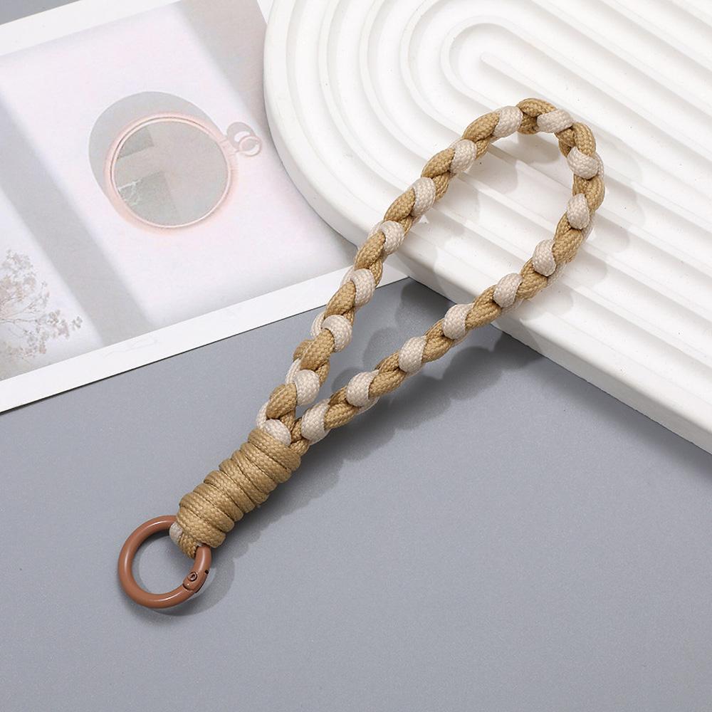 Macaron Dopamine Colored Short Strap Mobile Phone Chain with Clip Wrist Strap Keychain Wallet Lanyard