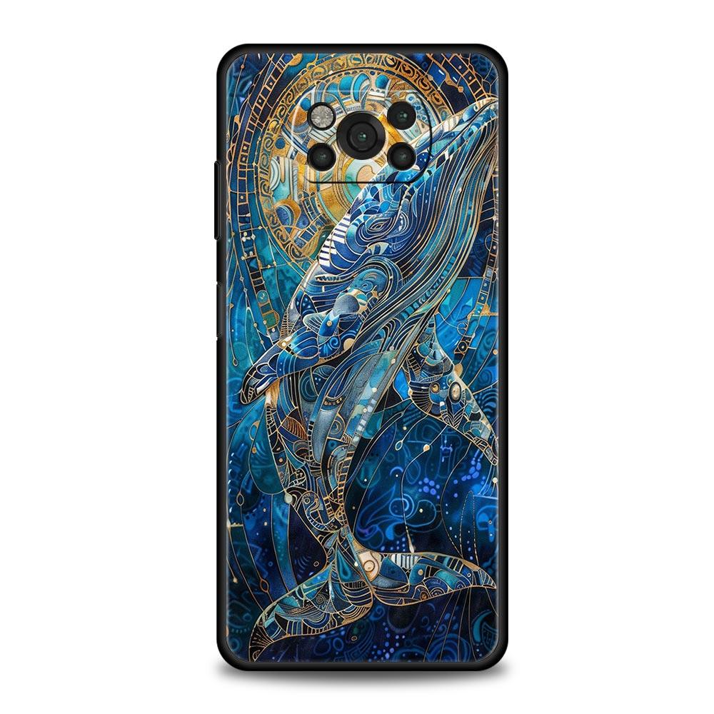 

Blue Ocean Fish Phone Case Cover for Xiaomi Poco F7 Ultra F6 F5 F4 F3 X6 X5 X4 X3 NFC C51 C55 M4 GT 5G Soft TPU Shell Funda Bag Poco X5