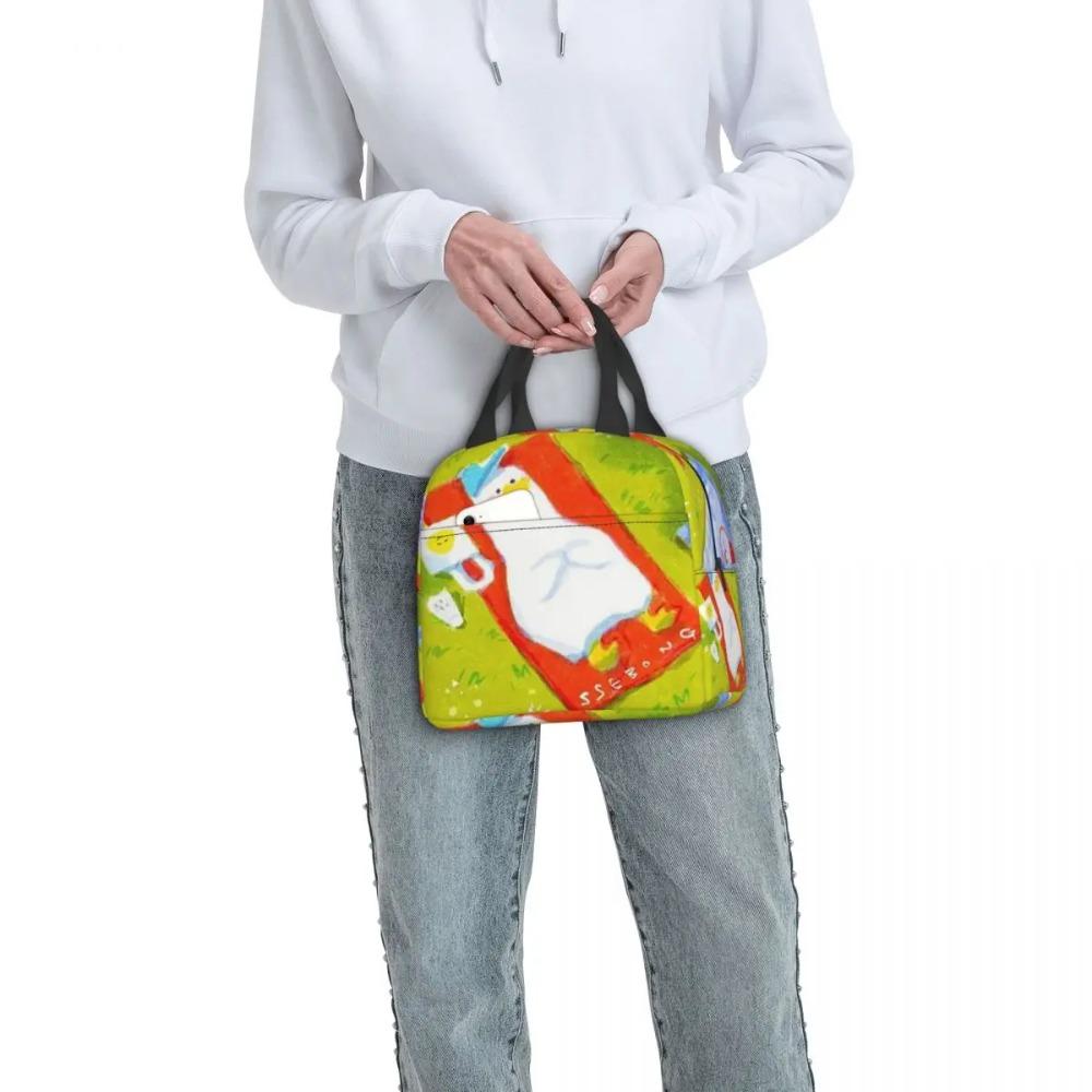 Colour Goose Cartoon Pattern Insulated Lunch Bag for Women Children Leakproof Food Boxes Thermal Lunch Box Tote