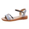 Sporty Flat Sandals For Women With Pu Material And Elevating Buckle For Summer Casual Wear