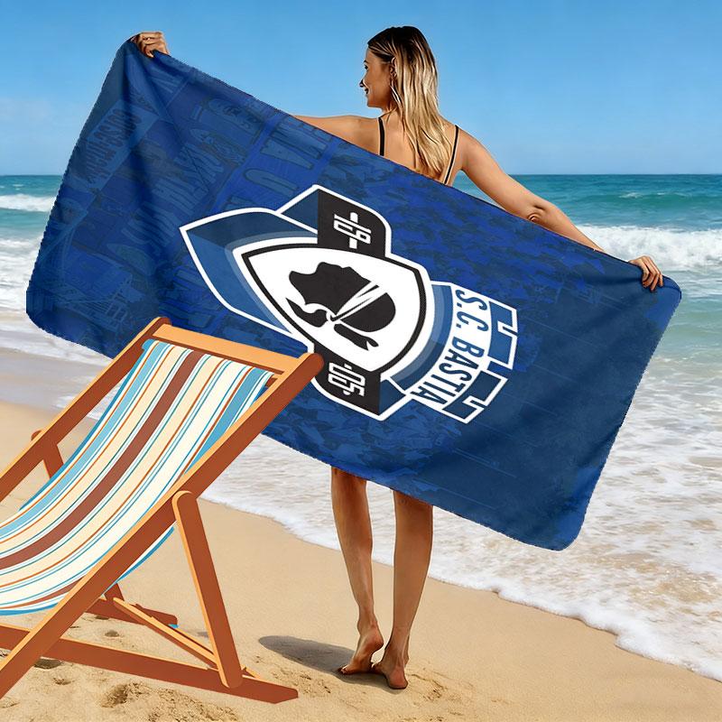Bastia Spirit Print Beach Towel, Large Soft Quick Dry Towel for Beach Camping Swimming