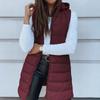 Women  Down Vest Women's Puffer Vest Casual Zip Up Quilted Padded Vest Hooded Sleeveless Jacket Winter Warm Outerwear