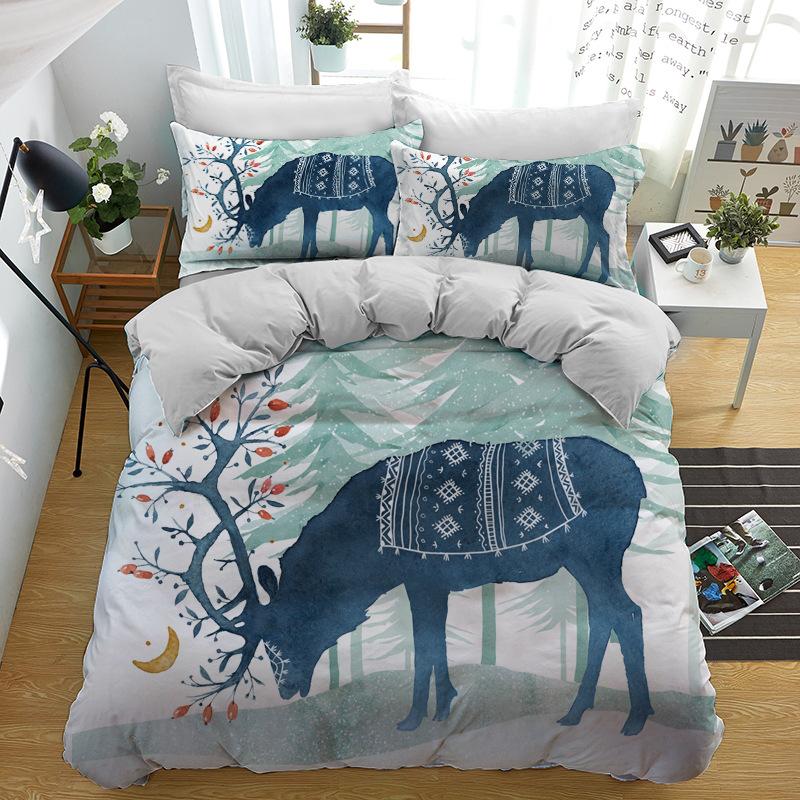 

3D Digital Printing Three-Piece Pattern Kit quilt cover 135 * 200 * 1 2pcs