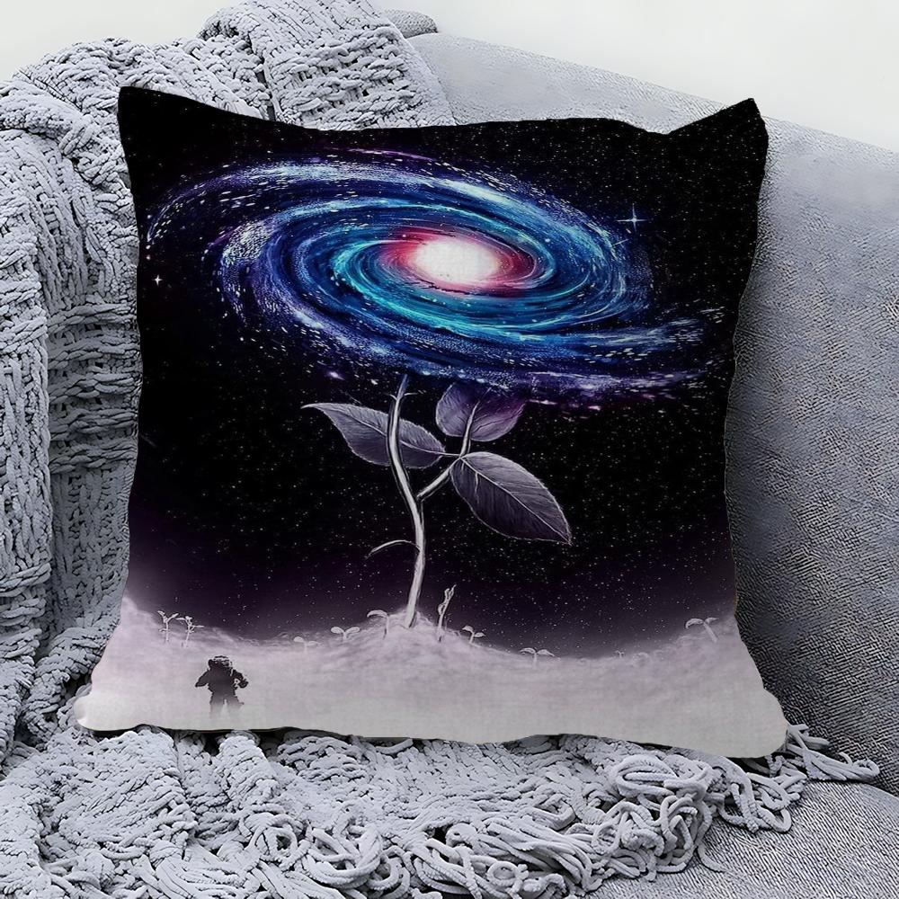Cosmic Galaxy Decorative Room Aesthetics Pillow Case Home Decor Bedroom Sofa Bed Couch Pillow Cover 45x45
