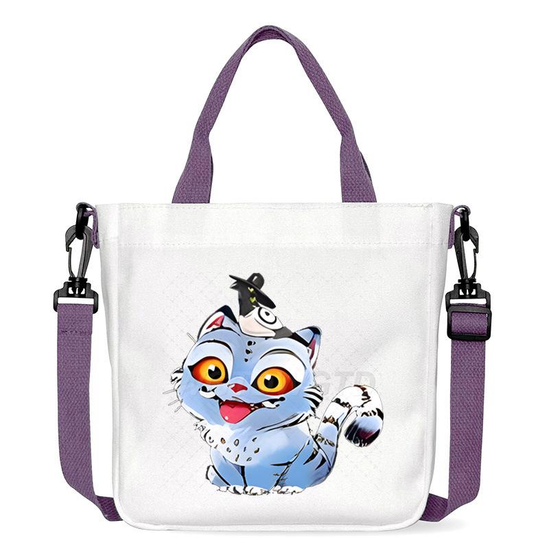 Anime Cartoon Print Office Worker Commuter Portable Messenger Bag Student Large Capacity Casual Handbag